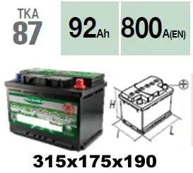 Starter Battery (TKA87)