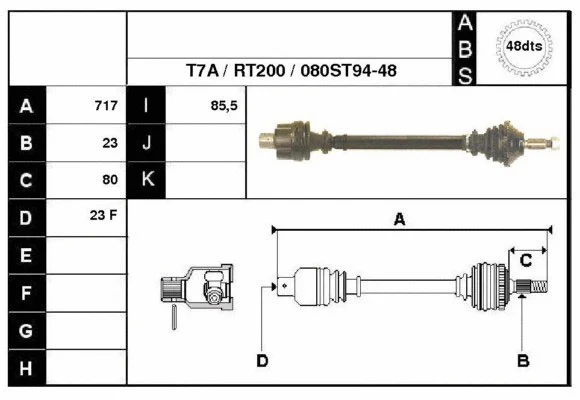 Drive Shaft (38080A)