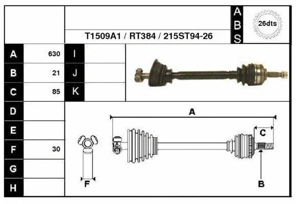 Drive Shaft (38215A1)