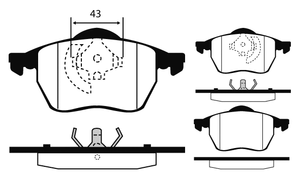 Brake Pad Set, disc brake (01298)