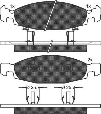 Brake Pad Set, disc brake (01391)