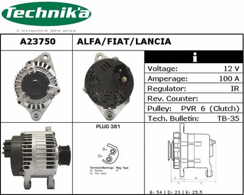 Alternator (A23750)