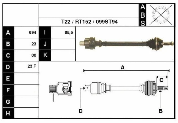 Drive Shaft (38099)