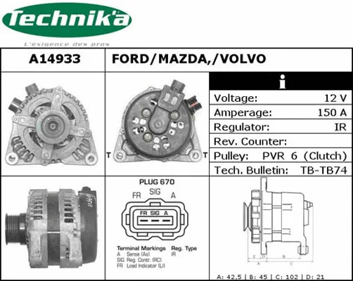 Alternator (A14933)
