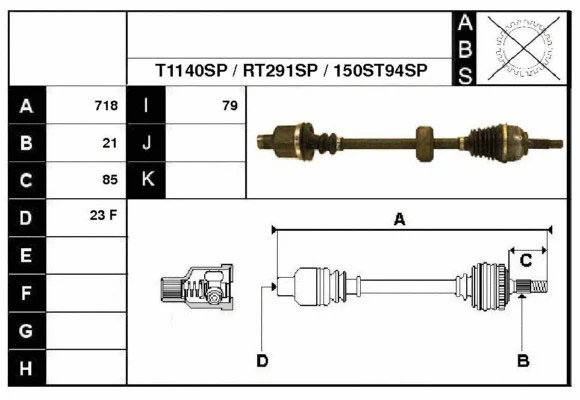 Drive Shaft (38150SP)