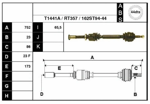 Drive Shaft (38162A)