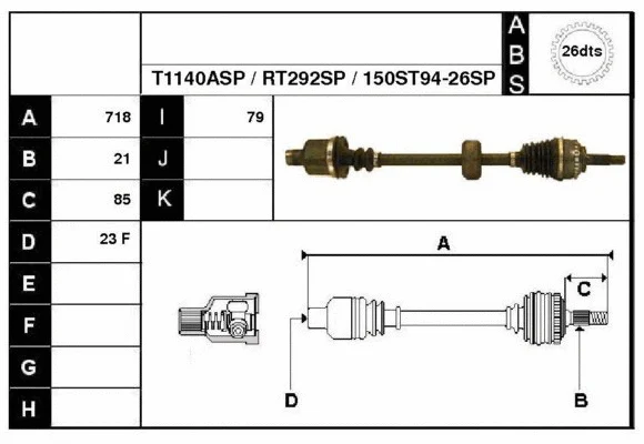 Drive Shaft (38150ASP)
