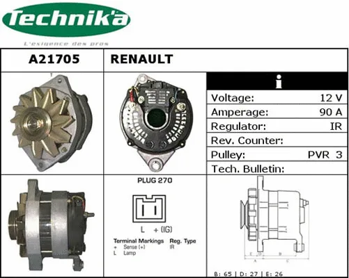 Alternator (A21705)