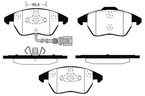 Brake Pad Set, disc brake (01514)