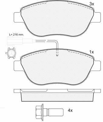 Brake Pad Set, disc brake (BP88240)