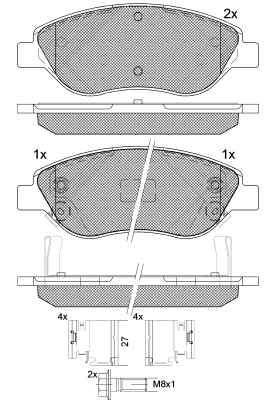 Brake Pad Set, disc brake (BP88380)