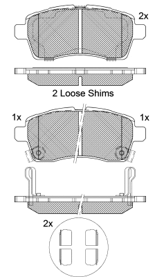 Brake Pad Set, disc brake (BP88480)