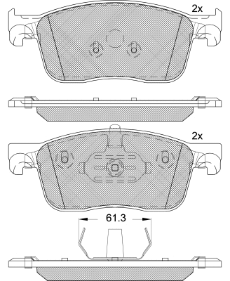 Brake Pad Set, disc brake (BP88120)