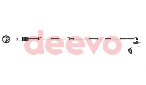 Warning Contact, brake pad wear (BW15480)