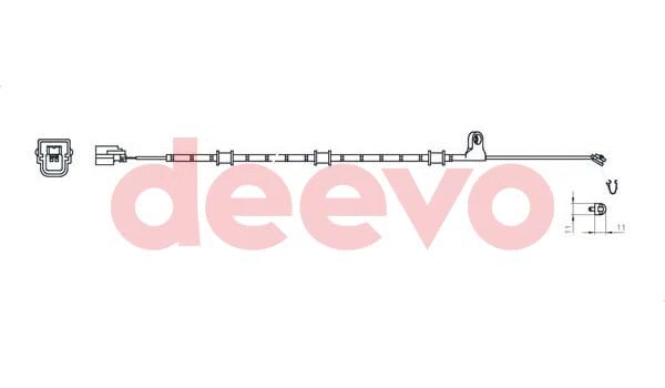 Warning Contact, brake pad wear (BW11740)