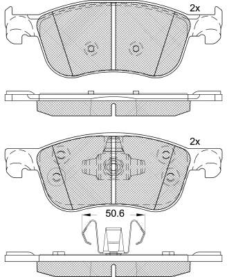 Brake Pad Set, disc brake (BP88100)