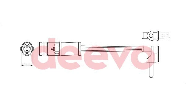 Warning Contact, brake pad wear (BW10980)