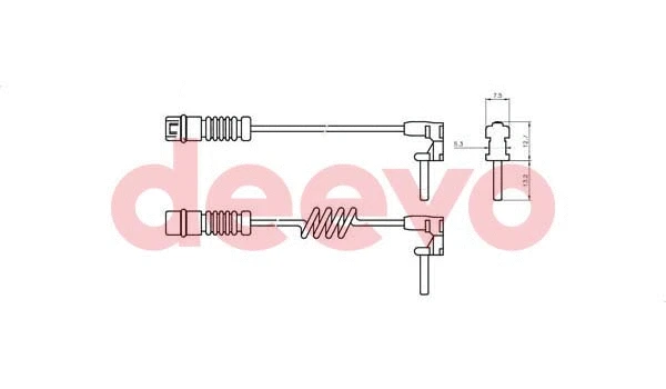 Warning Contact, brake pad wear (BW10040)