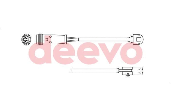 Warning Contact, brake pad wear (BW13700)