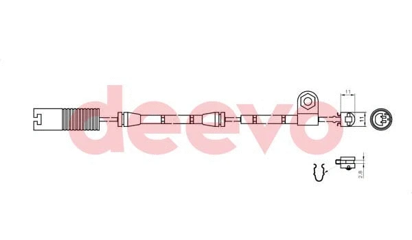 Warning Contact, brake pad wear (BW10620)