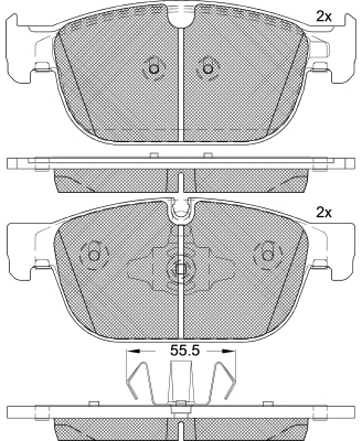 Brake Pad Set, disc brake (BP88460)