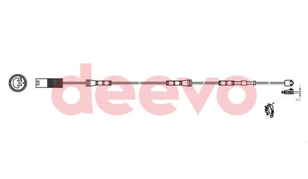 Warning Contact, brake pad wear (BW15460)