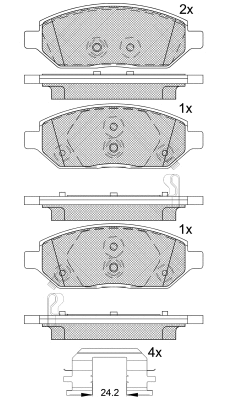 Brake Pad Set, disc brake (BP88300)