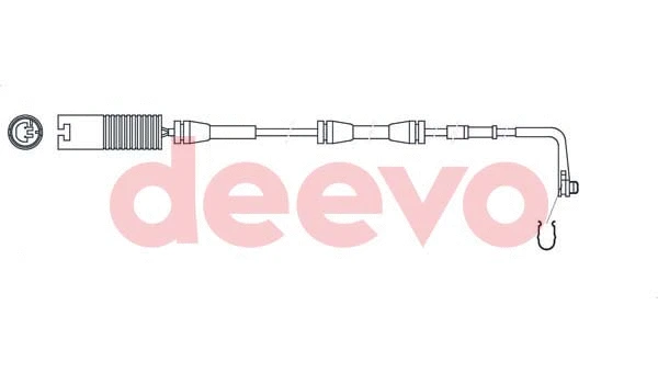 Warning Contact, brake pad wear (BW11240)