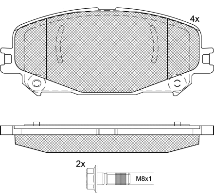 Brake Pad Set, disc brake (BP88220)