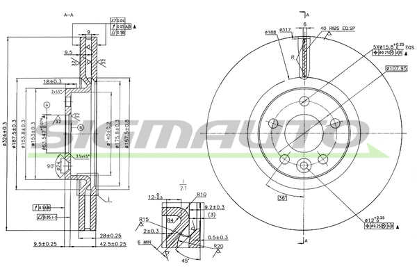 Brake Disc (DBB320V)