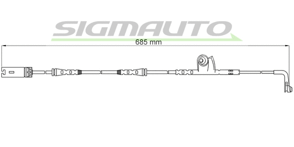 Warning Contact, brake pad wear (WI0637)