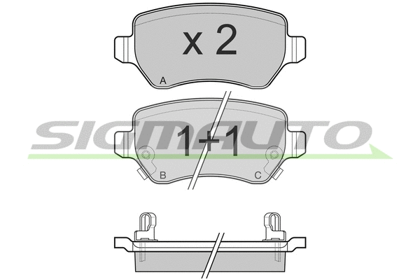 Brake Pad Set, disc brake (SPB027)