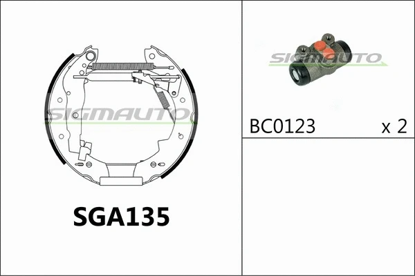 Brake Shoe Set (SGA135)