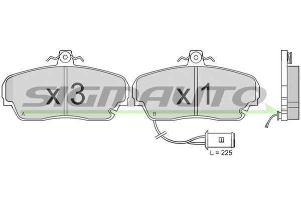 Brake Pad Set, disc brake (SPA394)