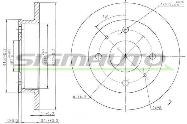 Brake Disc (DBB077S)