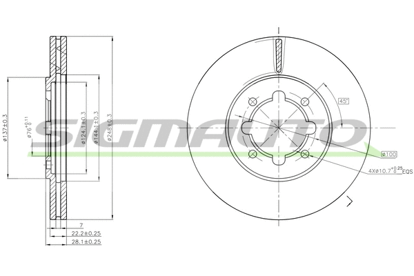 Brake Disc (DBA609V)