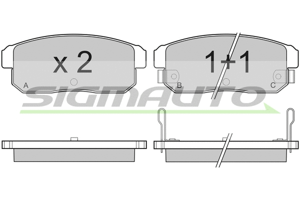 Brake Pad Set, disc brake (SPB171)