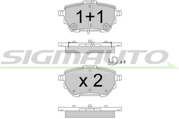Brake Pad Set, disc brake (SPB883)