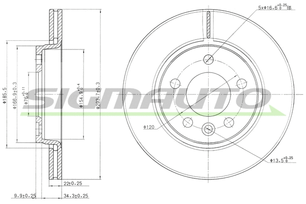 Brake Disc (DBB286V)
