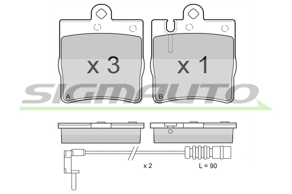 Brake Pad Set, disc brake (SPA936)