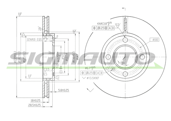 Brake Disc (DBA812V)