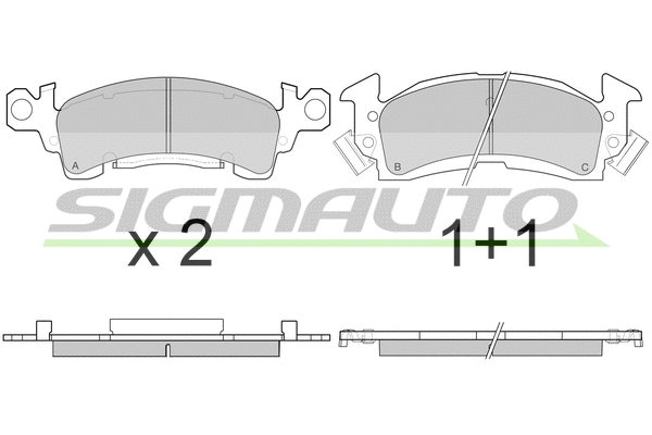 Brake Pad Set, disc brake (SPA781)