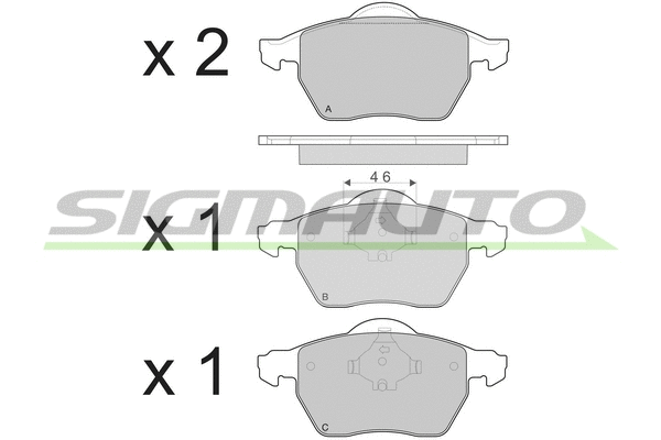 Brake Pad Set, disc brake (SPB213)