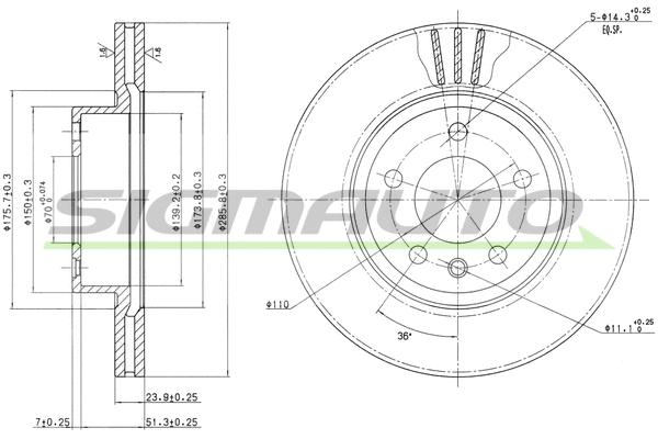 Brake Disc (DBA697V)