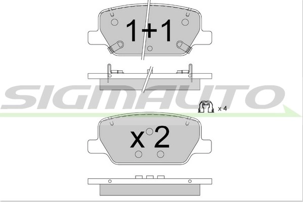 Brake Pad Set, disc brake (SPB881)