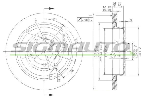 Brake Disc (DBB433V)