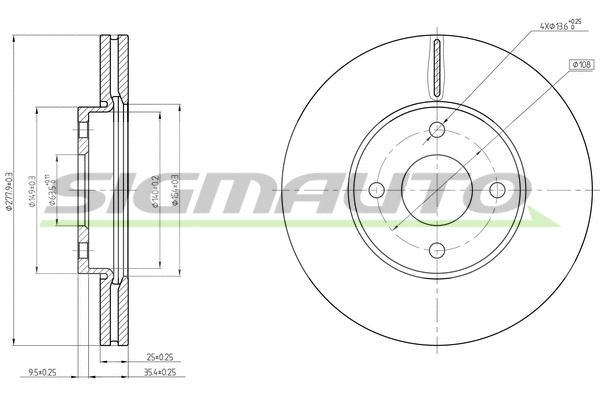 Brake Disc (DBC548V)