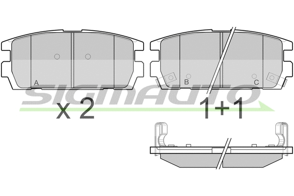 Brake Pad Set, disc brake (SPB143)