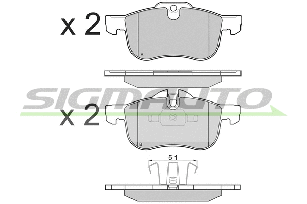 Brake Pad Set, disc brake (SPA878)