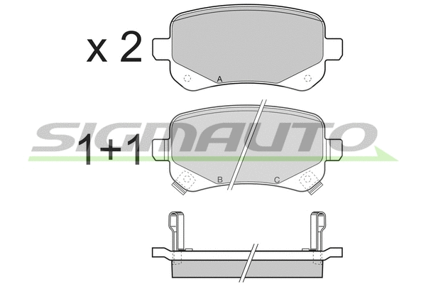 Brake Pad Set, disc brake (SPB397)